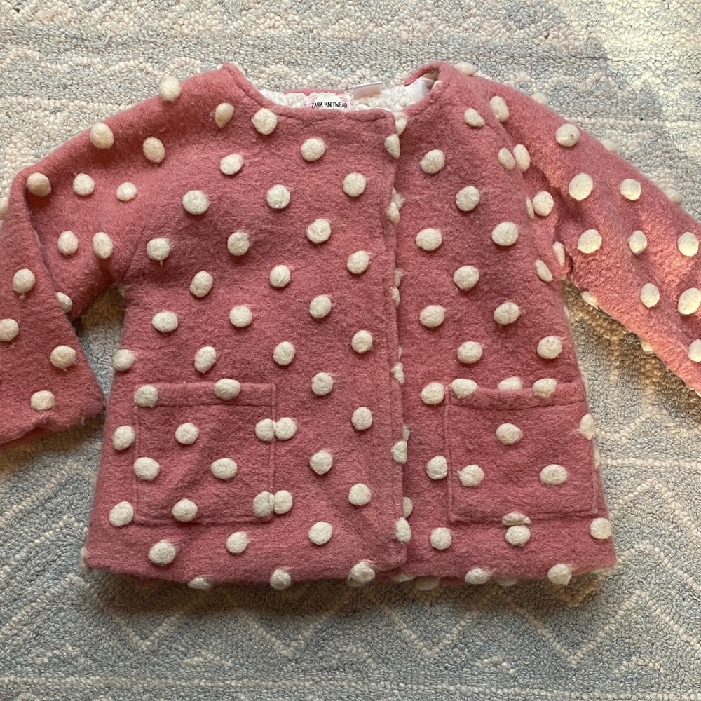 ZARA Pink Polka Dot Jacket